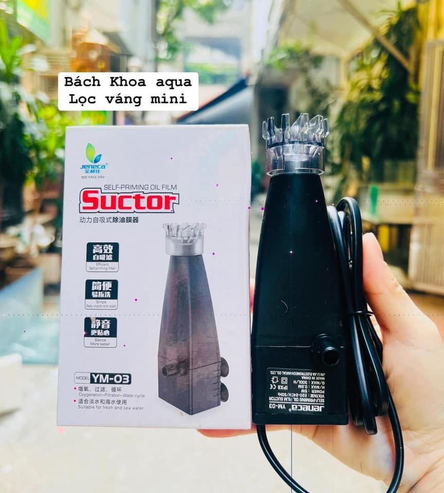 Lọc váng xoay mini Jeneca YM-03 cho bể cá